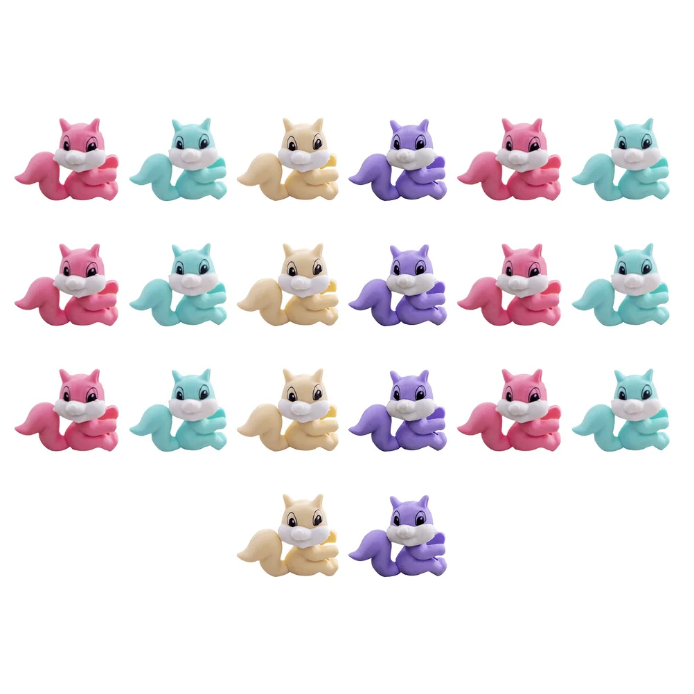

20 Pcs Kids Mini Toys Eraser Squirrel Erasers Cartoon Animals Mechanical Children Gifts Lovely Student