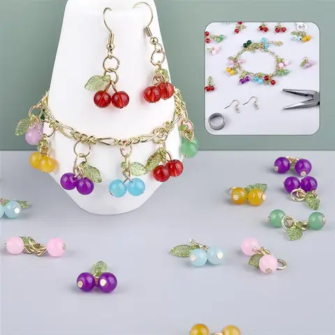 SEVENWELL 3D стеклянные вишневые подвески