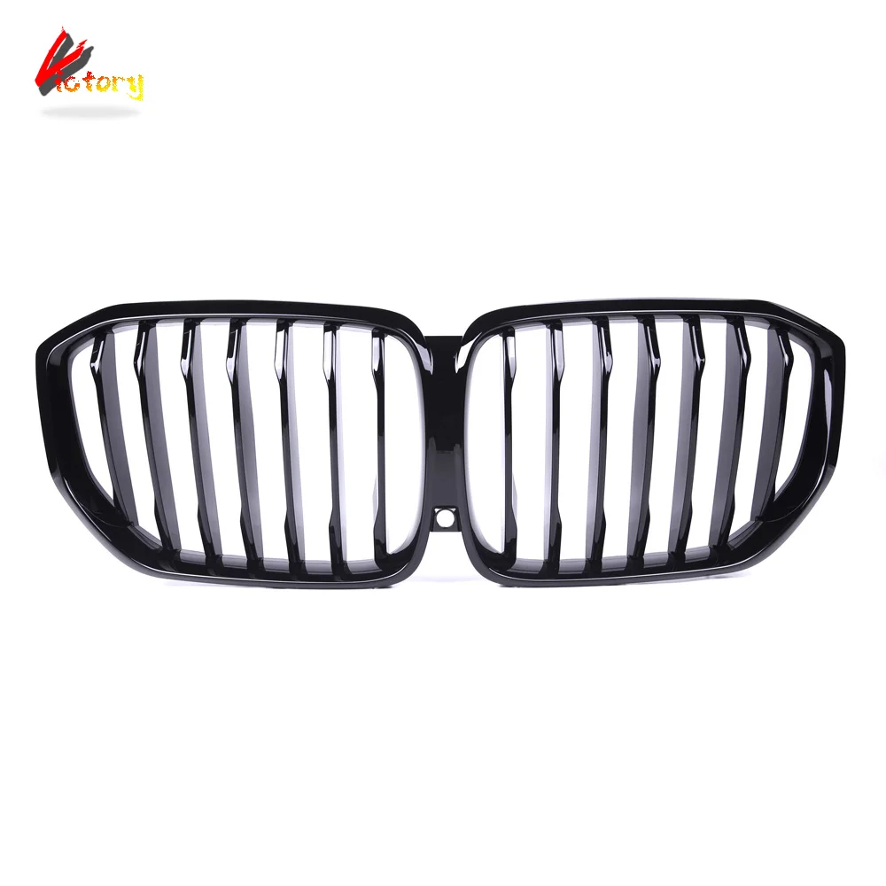 Для BMW X5 G05 Pre-LCI 2019 2020 2021 2022 глянцевая черная гоночная решетка с 1 планкой передняя