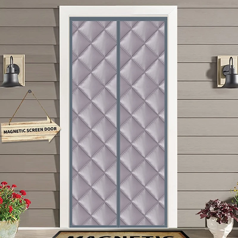 

Утолщенная зимняя дверная занавеска, магнитная Закрытая ветрозащитная теплоизоляционная пленка для сохранения тепла, зимняя утолщенная в...