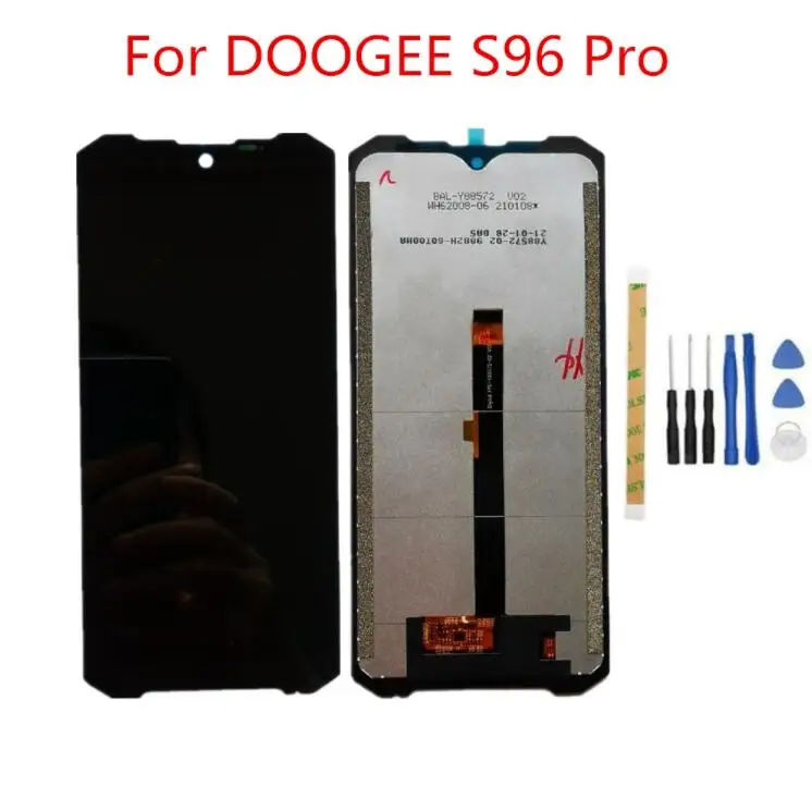 New Original For DOOGEE S96 Pro LCD Display Glass With Frame +Touch Screen Digitizer Assembly 6.22inch Replacement Glass images - 6