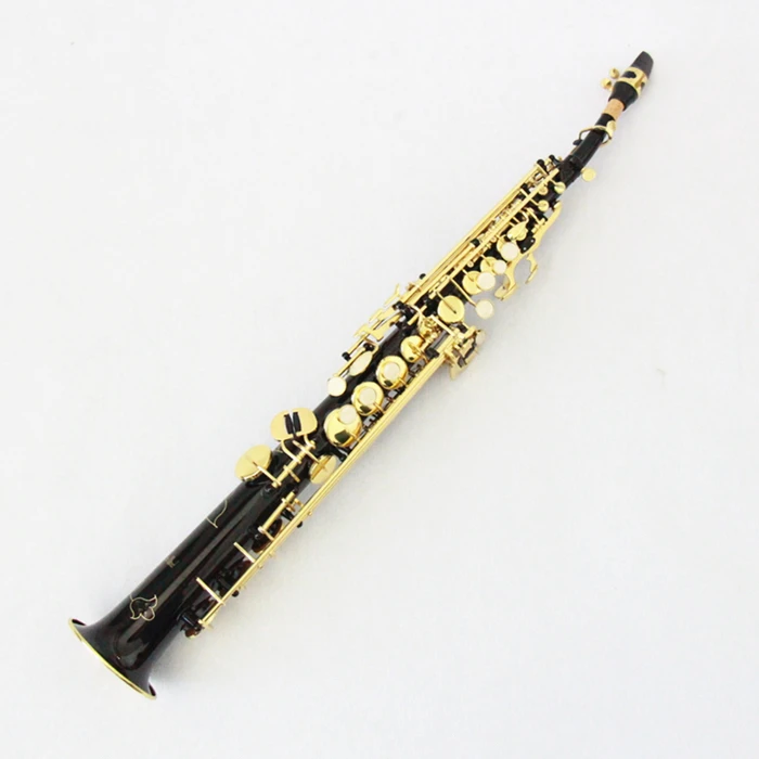 

Black Lacquer Gold Keys B Flat Straight Soprano Saxophone