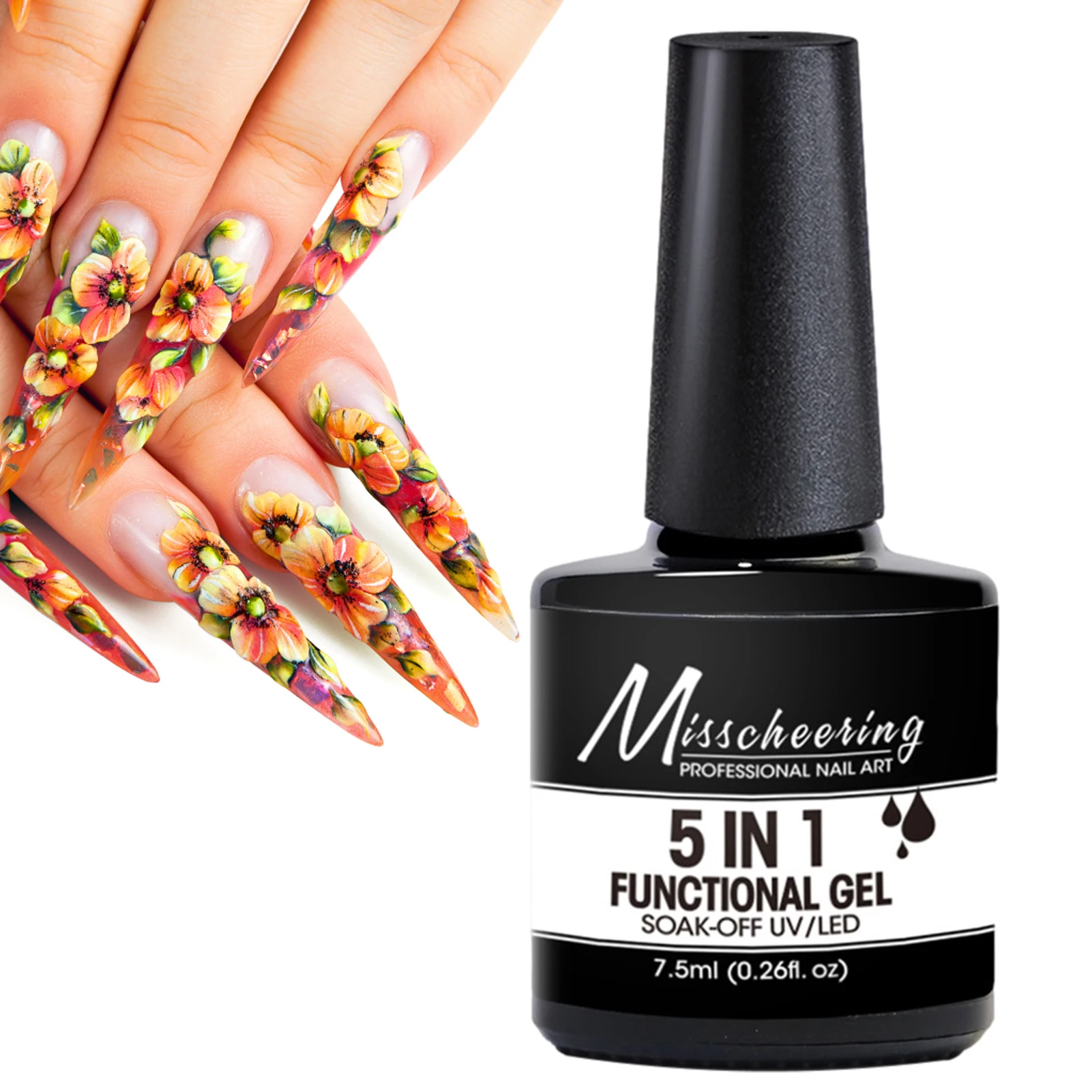 

5 в 1, клей для наращивания ногтей, 8 мл