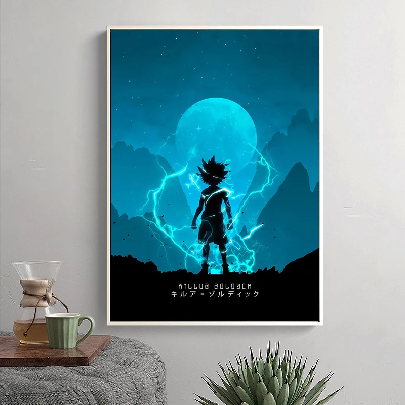Hunter X Аниме постер холст печать картина Killua Zoldyck Kurapika Gon Freecss Hisoka настенное