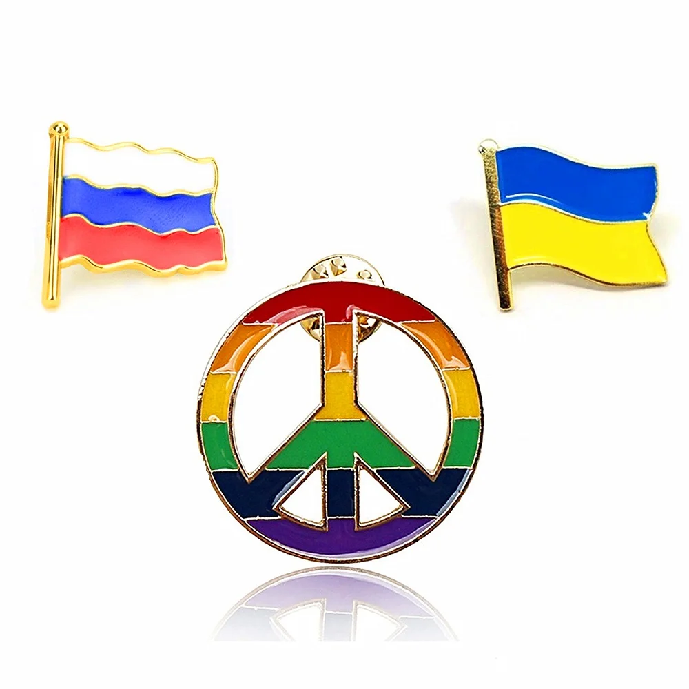 

Love and Peace Enamel Brooch Worldwide National Flag Alloy Badge Men and Women Backpack Clothes Fashion Jewelry Decor Pins