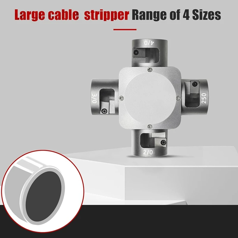 U21051 Large Cable Stripper 2/0-250 Effectively Removes Insulation From MTW/THHN/THWN-2 Cables Steel