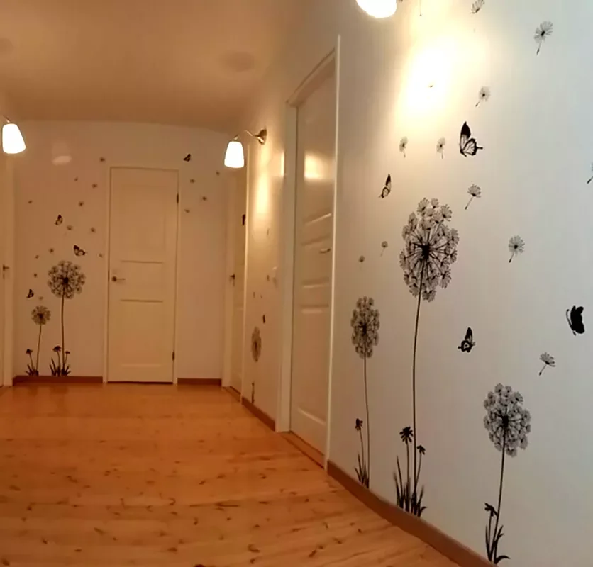 

Hot 1 PCS Butterfly Flying in Dandelion Bedroom Living Room Decoration Stickers PVC Wall Stickers Home Decor Backdrop