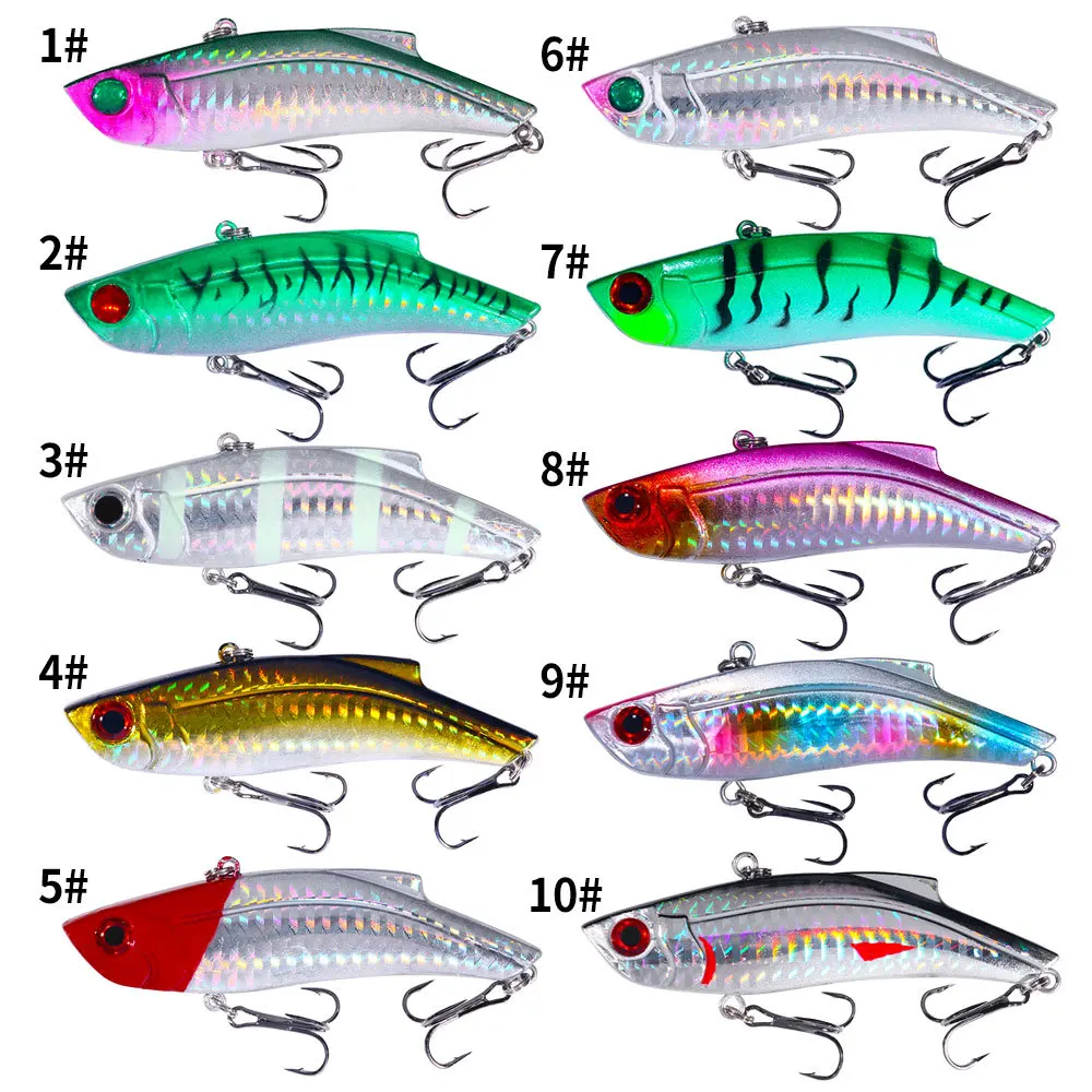 

VI025 VIB 9cm 28g Fishing Lure Flutter Sub-bait Fluorescence Bait Sinking Simulation Bait Artificial Fishhooks Wobblers Gears