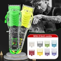 haircut kit for professional barbers usb rechargeable beard trimmer salon kit with adjustable clear case smart led display