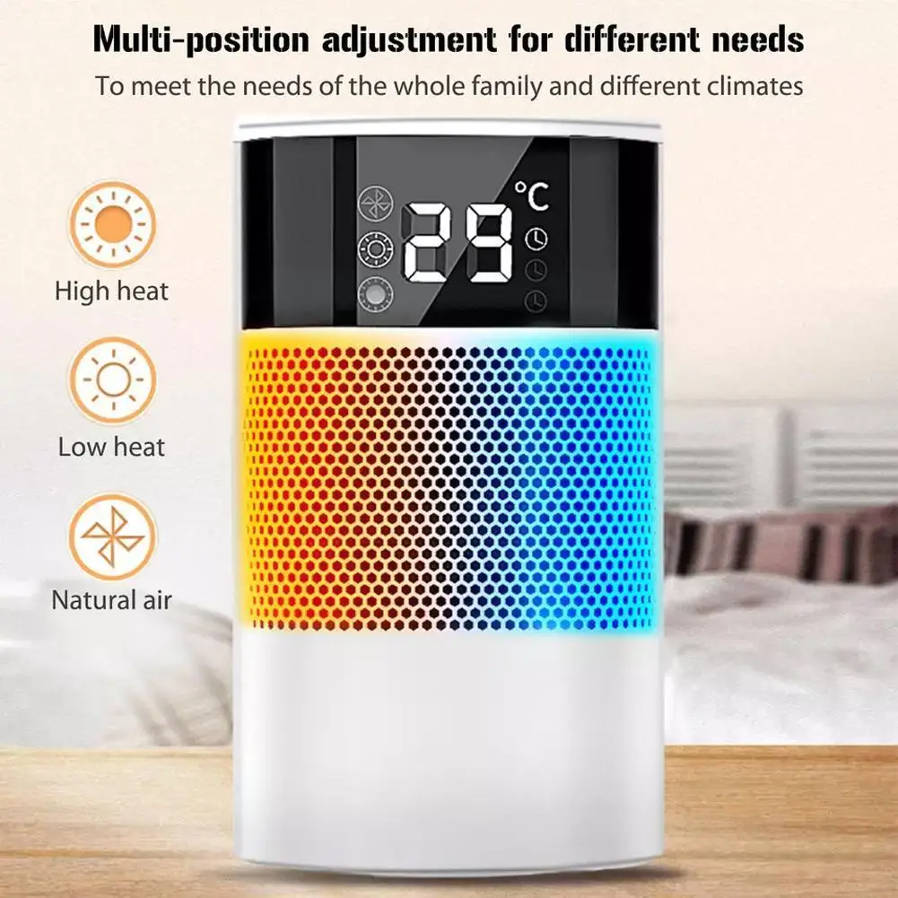 

Portable Electric Space Heater 1000w Home Office Desktop Remote Fan Heat Household Warmer Space Fast Silent Electric H1z1