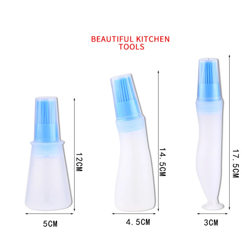 1 Pcs Portable Silicone Oil Bottle with Brush Grill Brushes Liquid Pastry Kitchen Baking BBQ Tool Tools for |
