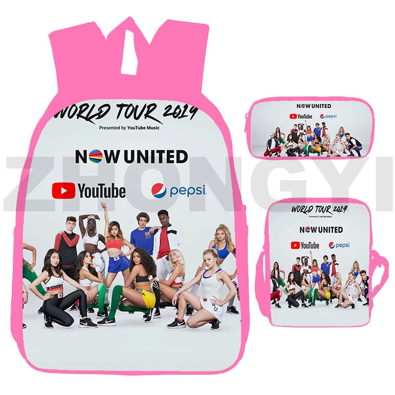 New Design Now United 3D Print Backpack for Men 12/16 Inch Pink Girls Fancy High School Bags Now United - Better Album Women Bag images - 6