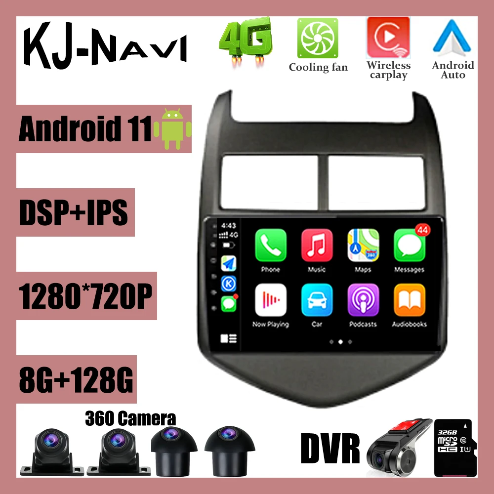 

DPS Carplay Android 11.0 3 Car Radio Multimedia Stereo Player WiFi GPS Navigation For Chevrolet Aveo 2 sonic T300 2011-2015