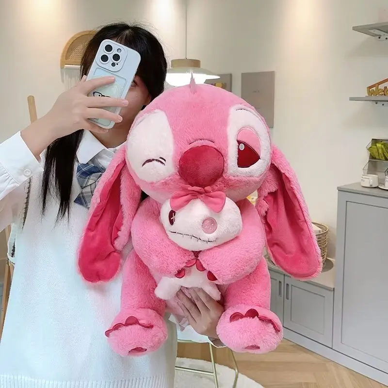 Плюшевые игрушки Kawaii Disney Сакура Стич мягкий розовый с скраппом плюши эльф Диснея