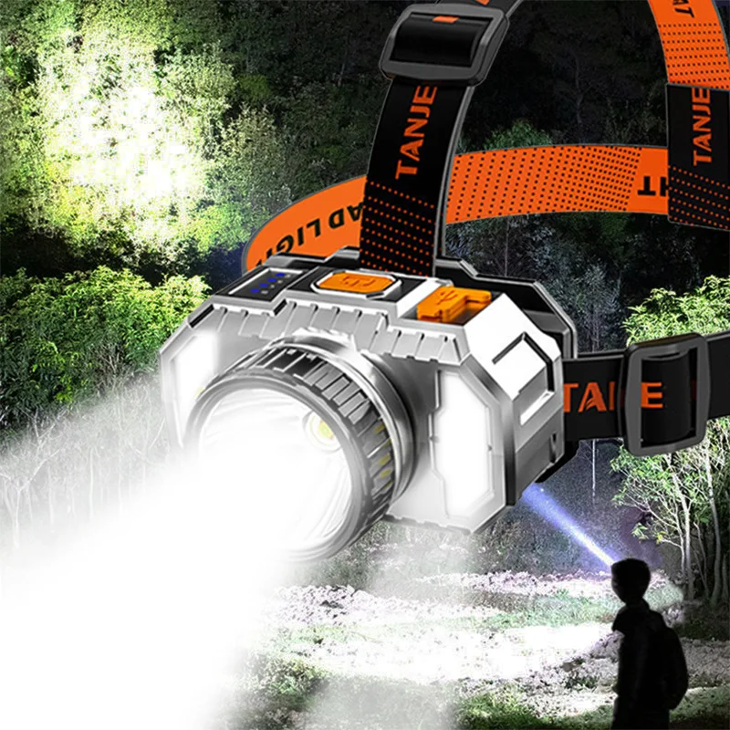 

For LED Headlamp With Built-in 18650 Battery Super Bright Headlight Head Lamp Lantern Outdoor ship for Fishing Hunting Camping