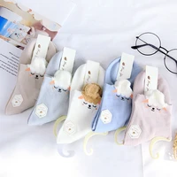cotton socks for womens ear tide mid tube small sheep womens socks japanese cute college style three dimensional socks