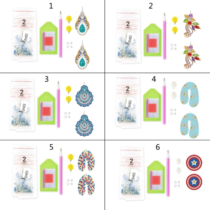 

DIY Vintage Dangle Drop Earrings Kit Diamond Art Painting Earrings Making Kit