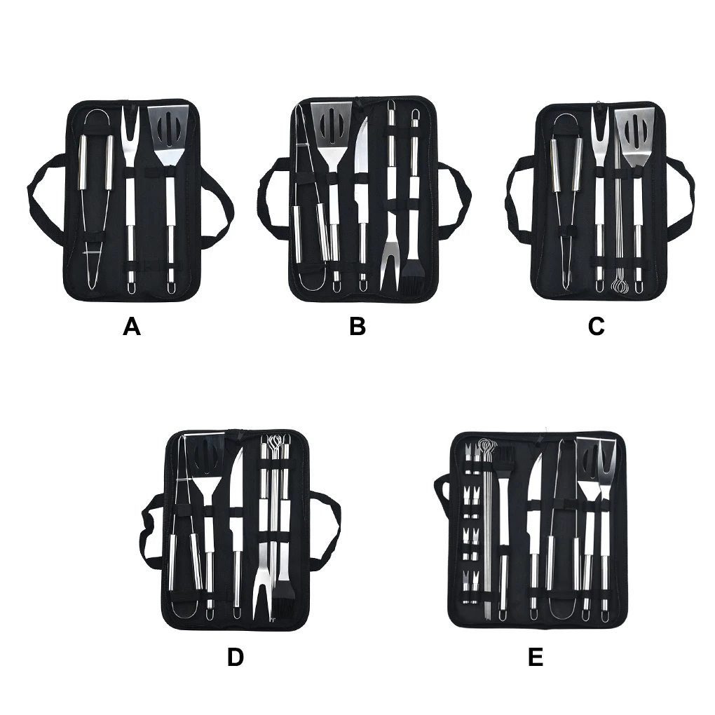 

Набор инструментов для барбекю, Карманный ручной гриль-вилка из нержавеющей стали, щипцы, моющиеся аксессуары для кемпинга и пикника