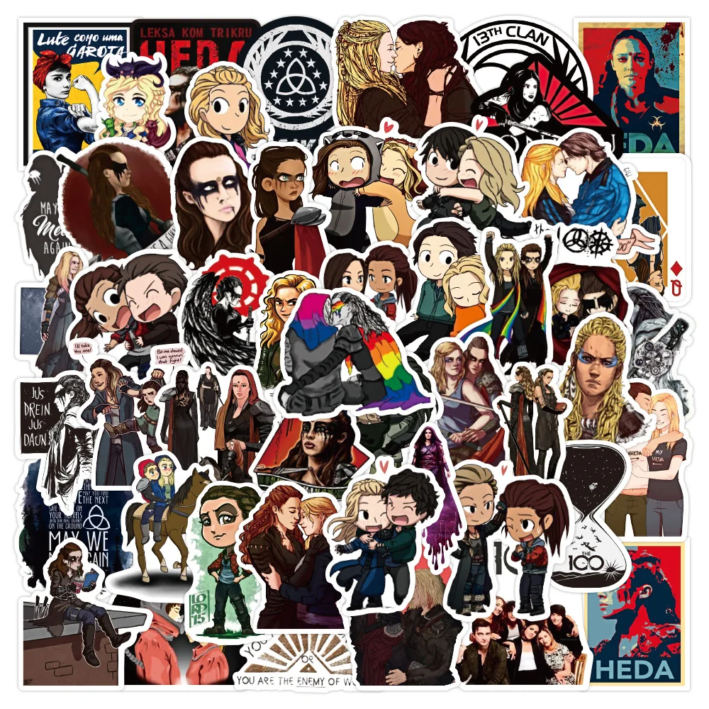 

10/50pcs/pack The Hundred/The 100 Cartoon Stickers Tv Shows For Luggage Laptop Decal Skateboard Moto Car Guitar Fridge Stickers
