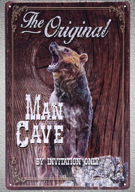 

1 шт., металлический плакат в виде пещеры для мужчин