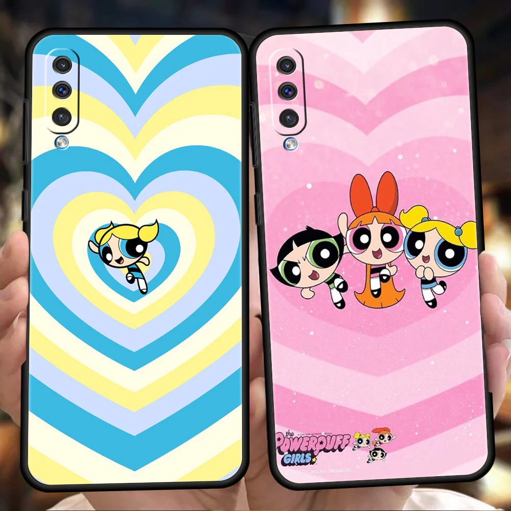 

Powerpuff Girls Phone Case For Samsung Galaxy A53 A73 A33 A23 A13 A12 A22 A02 A50 A70 A20 A10 A20S 5G Black Silicone Cover Coque