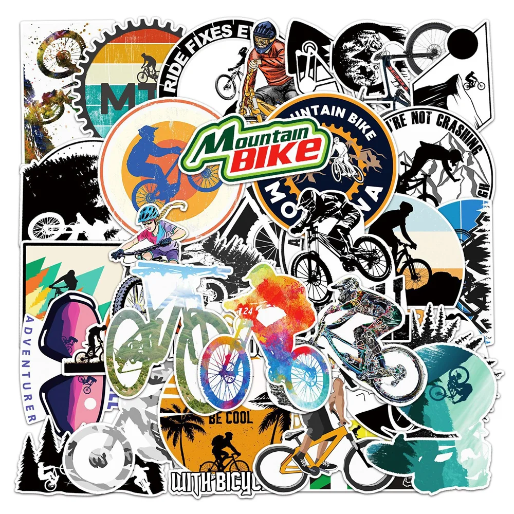 

10/30/50PCS Cool Bike Graffiti Stickers DIY Refrigerator Helmet Laptop Luggage Ipad PVC Kids Toys Waterproof Stickers Wholesale