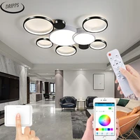 nordic led living room bedroom ceiling light dining room kitchen pendant light with remote control villa light dimmable light
