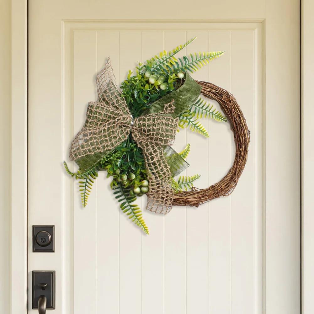 

HOT Door Ornaments Artificial Flowers Rattan Wreath Hanging Autumn Door Garland Ornaments Easter Christmas Decoration 2022