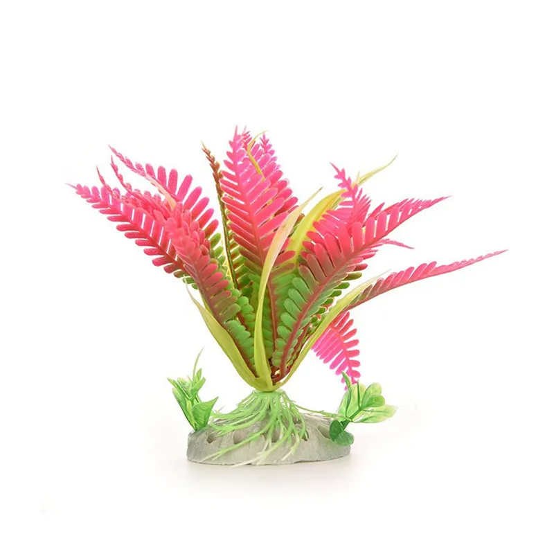

1Pc Small Artificial Plants For Aquarium Ornaments Plastic Plant Flower Fish Tank Decor