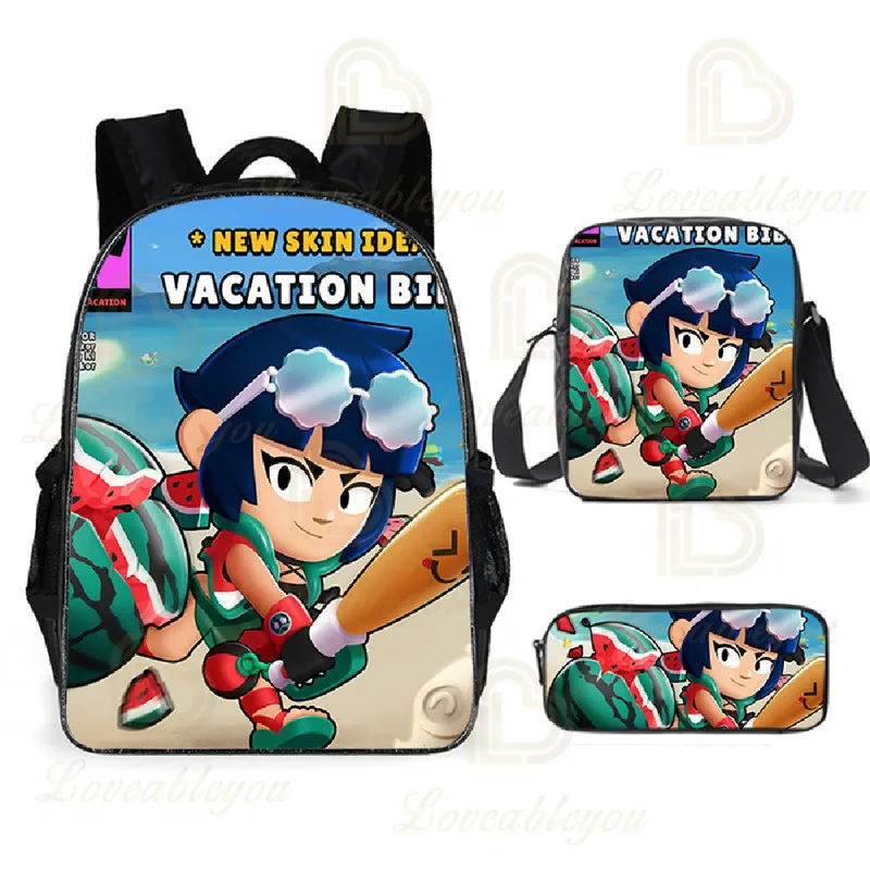 

Schoolbag Shoulder Cortoon NEW Shooting Game Leon and Star,Crow 3d Student Shoulder Boys Girls Kids Backpack Teen Bag