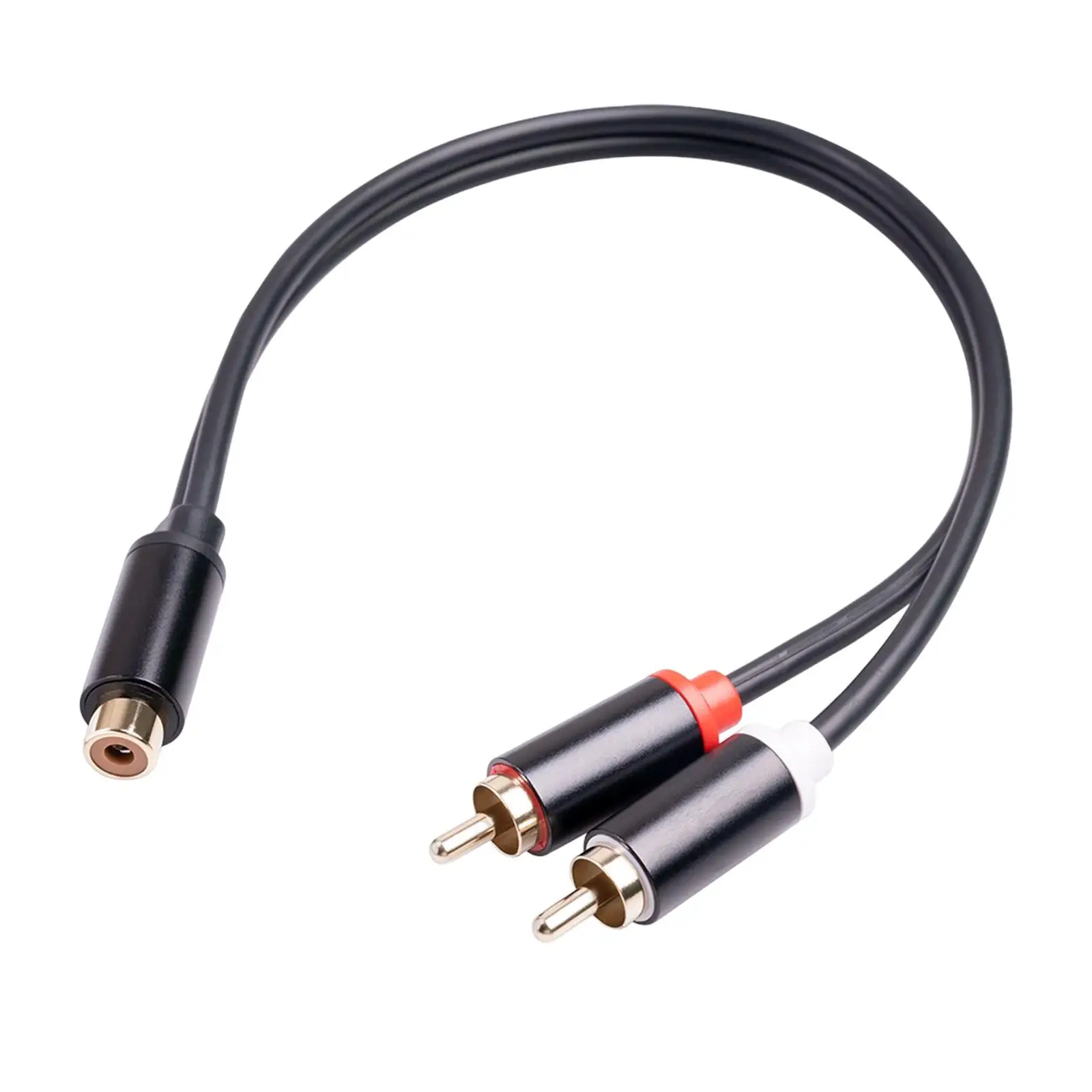 RCA to Dual Cable 30cm Male-Female Solid Two-Way Transmission Splitter for Headphones Speakers Home Systems Amplifier |