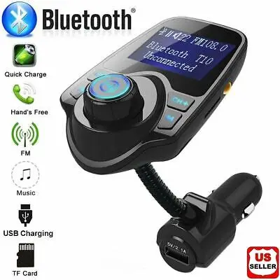 

ROP Bluetooth FM Transmitter MP3 Radio Adapter Car Kit USB Charger