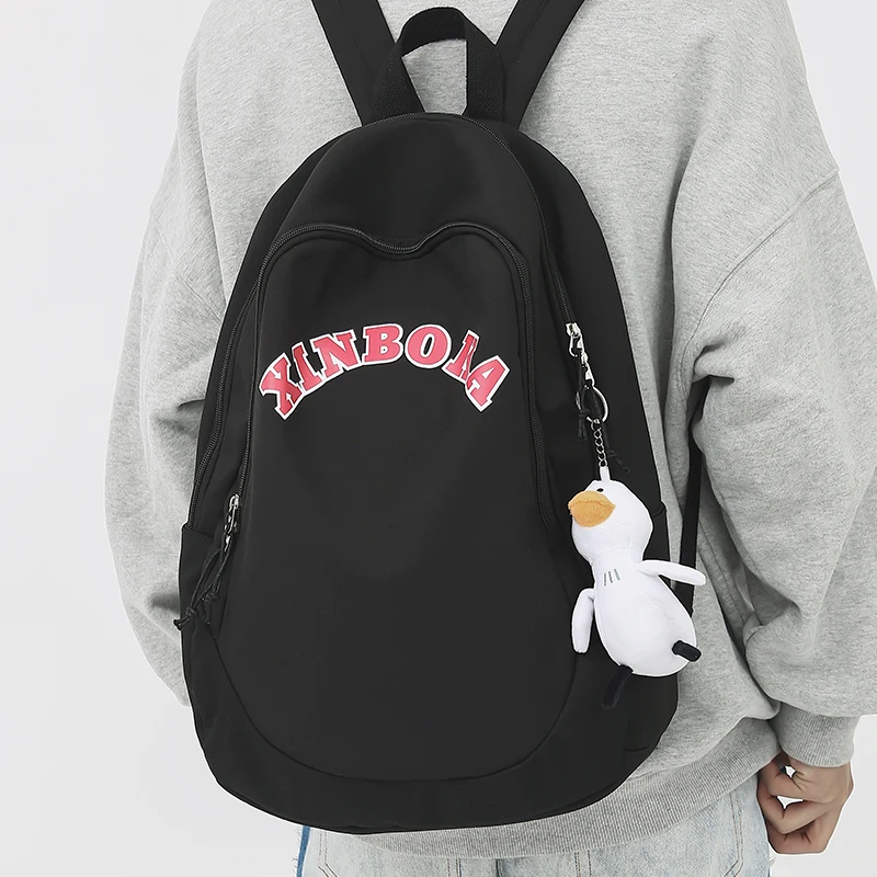 

Simple Women's Nylon Backpack for Cute Girls Preppy Style School Bag Female Large Capacity Rucksack Ladies Anti Theft Mochila