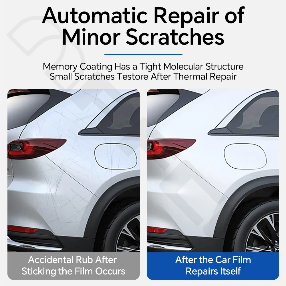 Фото Защитная пленка из ТПУ 9 мил для Mazda CX-90 CX90 2024-2026, антицарапийная, предварительно вырезанная, прозрачная, самовосстанавливающаяся, для защиты лакокрасочного покрытия автомобиля №3