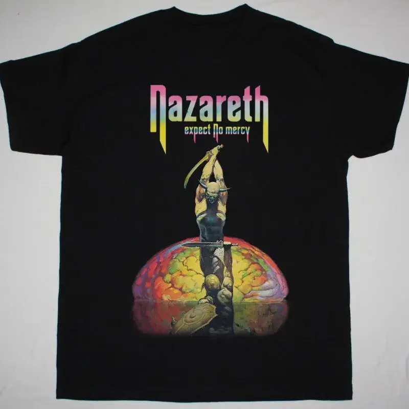 Фото Хлопковая черная мужская футболка Nazareth Expect No Mercy S 5XL №1