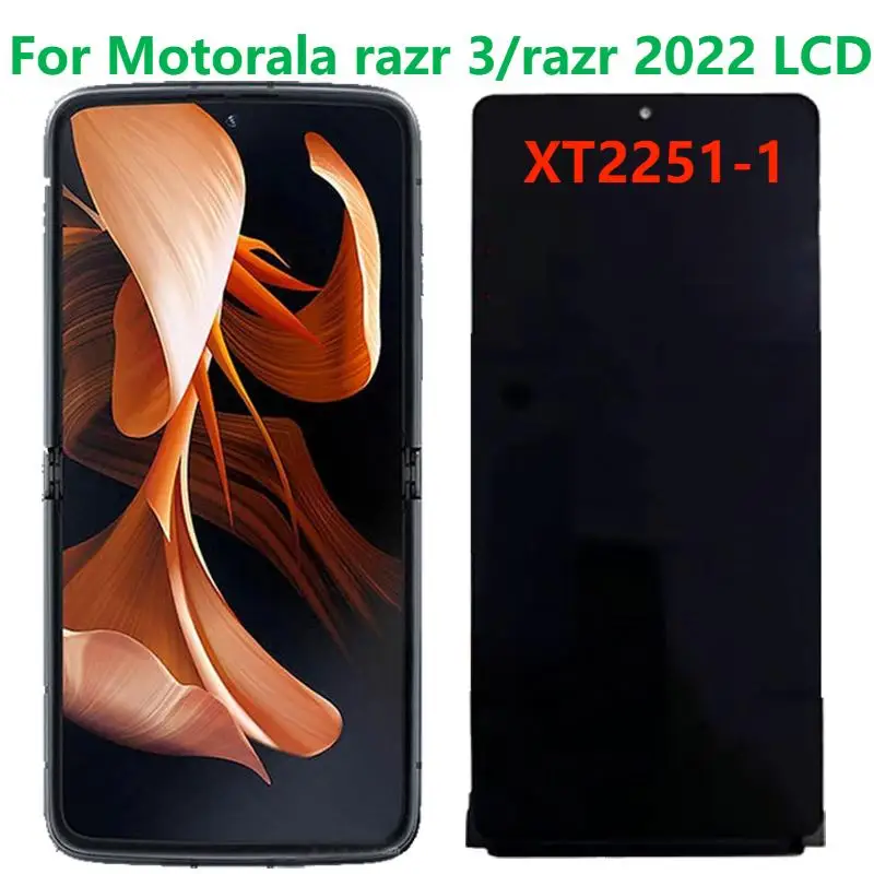

Оригинальный складной ЖК-дисплей для Motorola Razr 3 XT2251-1 с рамкой Moto Razr 2020 маленький ЖК-сенсорный экран дигитайзер в сборе