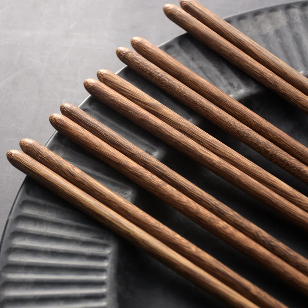 5 пар палочек для еды куриное крылышко деревянная ручка металлическая