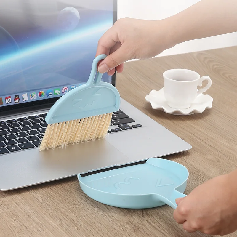 

Home Office Desk Cleaning Desktop Keyboard Cleaning Brush With Broom Dustpan