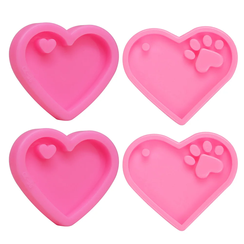 

Mold Molds Animal Resin Casting Heart Paw Silicone Pendant Making Mould Epoxy Diy Mirror Soapkeychain Jewelry Chocolate Cookie