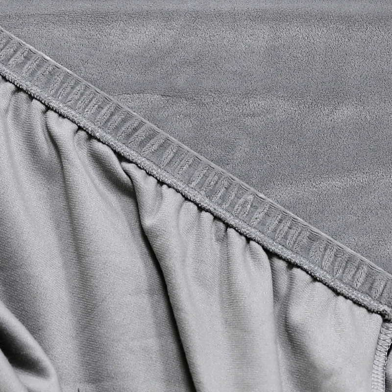 Мягкие однотонные бархатные чехлы на стулья