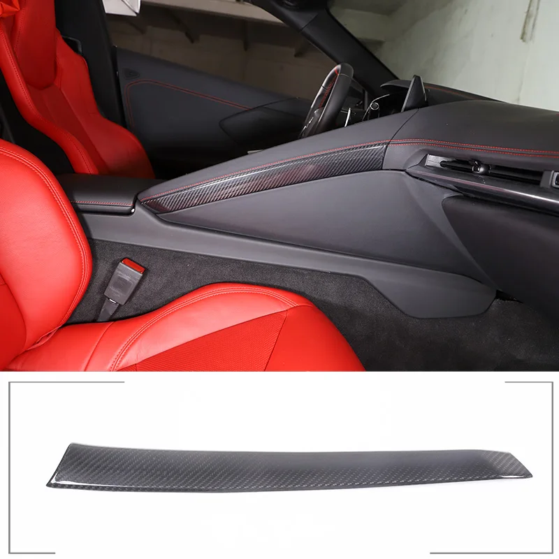 

For Chevrolet Corvette C8 Z51 Z06 20-23 Car Center Control Side Panel Decoration Stickers True Carbon Fiber Interior Accessories