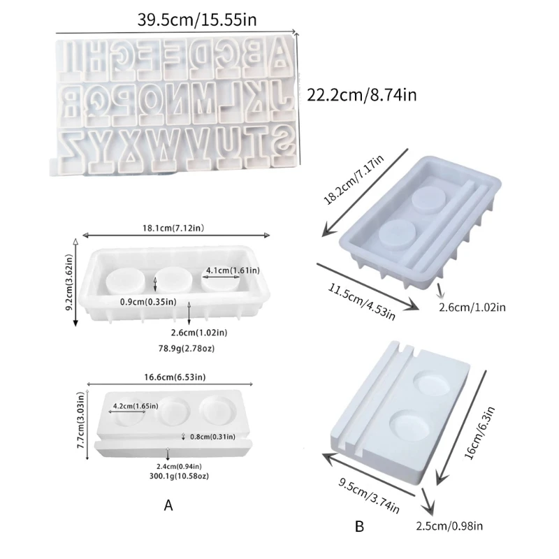 Новинка 2023 26 букв форма для подсвечника 3D основа свечи силиконовая штукатурка
