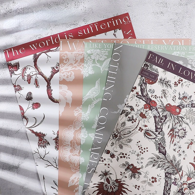 10 шт., декоративная бумага для упаковки подарков, 53 х38 см