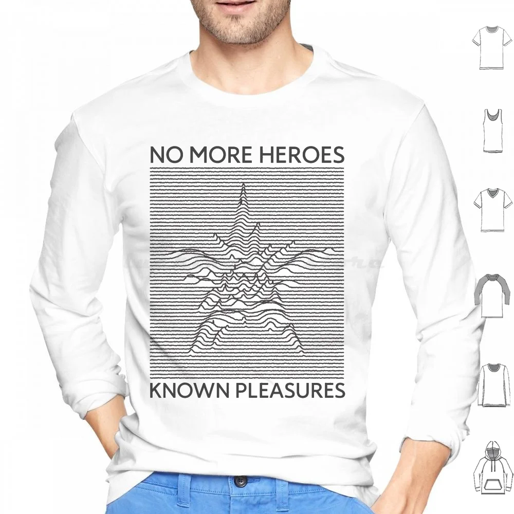 

002-Known Pleasures [ W / B ] Hoodie cotton Long Sleeve No More Heroes Nomoreheroes No More Heroes Nmh Wii Suda Suda 51 51