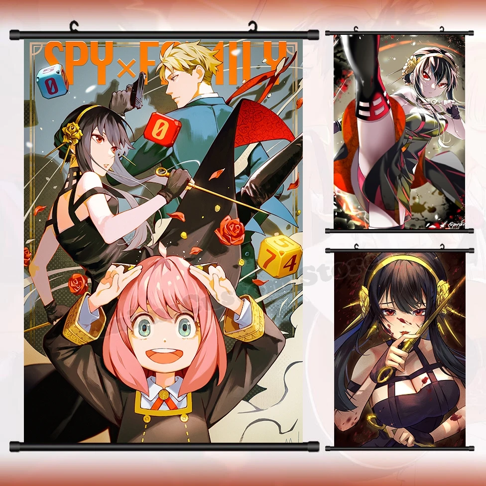 

Anime SPY×FAMILY Yor Forger Anya Forger Loid Forger Cosplay Wall Scroll Roll Painting Poster Hanging Picture Poster Decor Gift