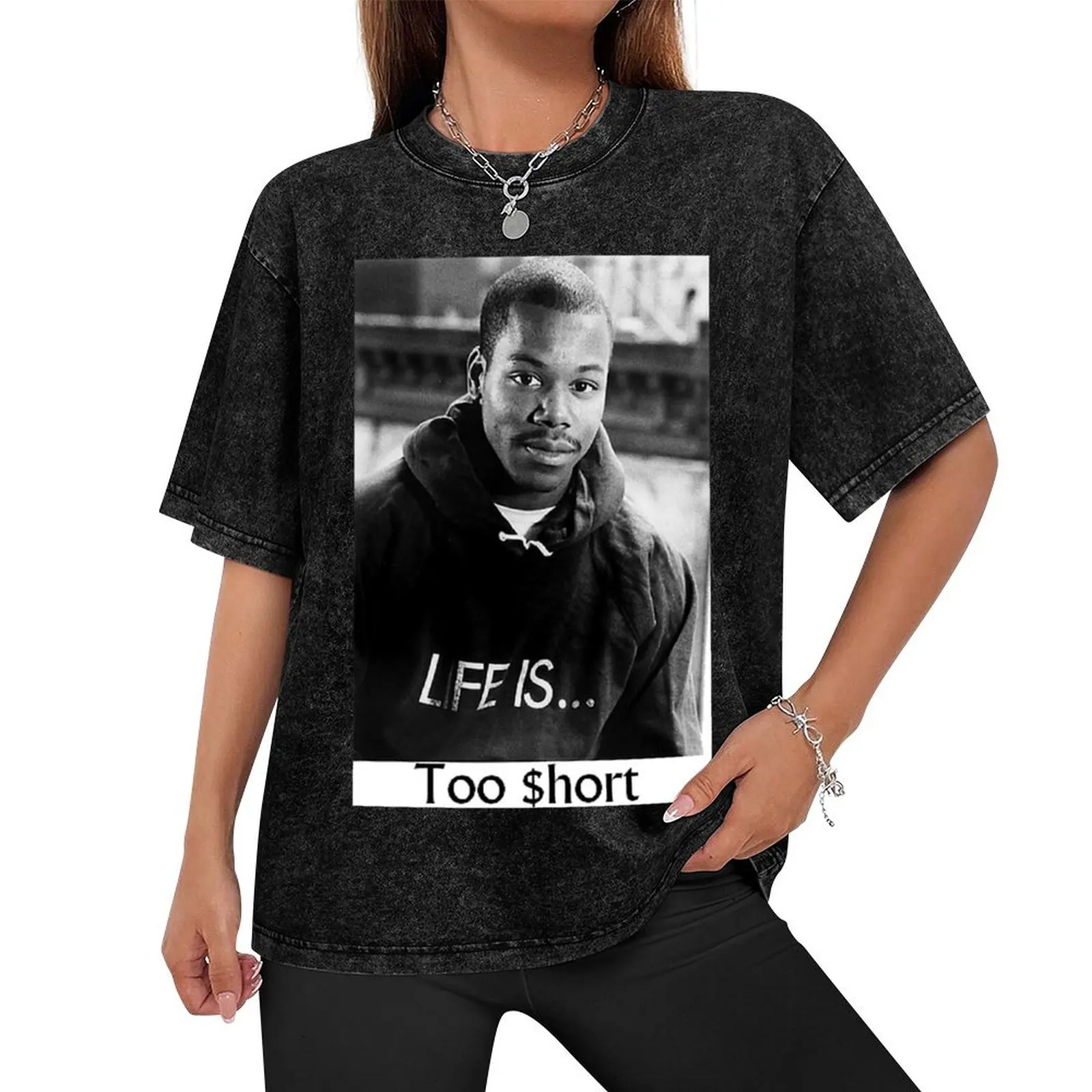 Слишком короткая: футболка с надписью Life Is Too $ hort мешковатые рубашки дешевая