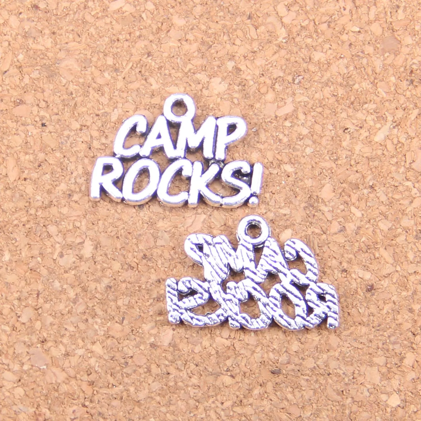 

96pcs Charms CAMP ROCKS 13x21mm Antique Pendants,Vintage Tibetan Silver Jewelry,DIY for bracelet necklace