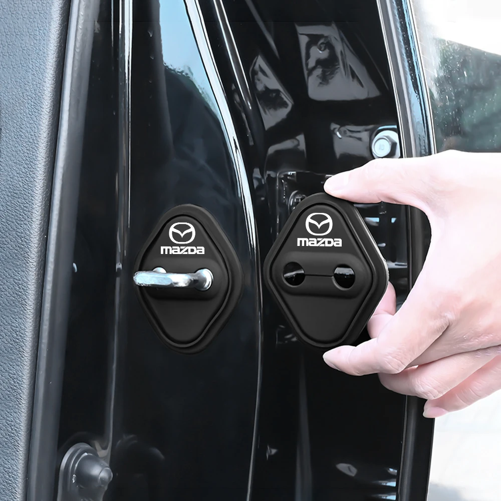 Комплект из 4 силиконовых накладок для защиты замков дверей Mazda 3 BK, 6 GH, CX-5, CX30, MX-5 2, 5, CX-3 GJ, GL, CX-8 MS, RX-8 (art.: 3920da090b423) - 3920da090b423
