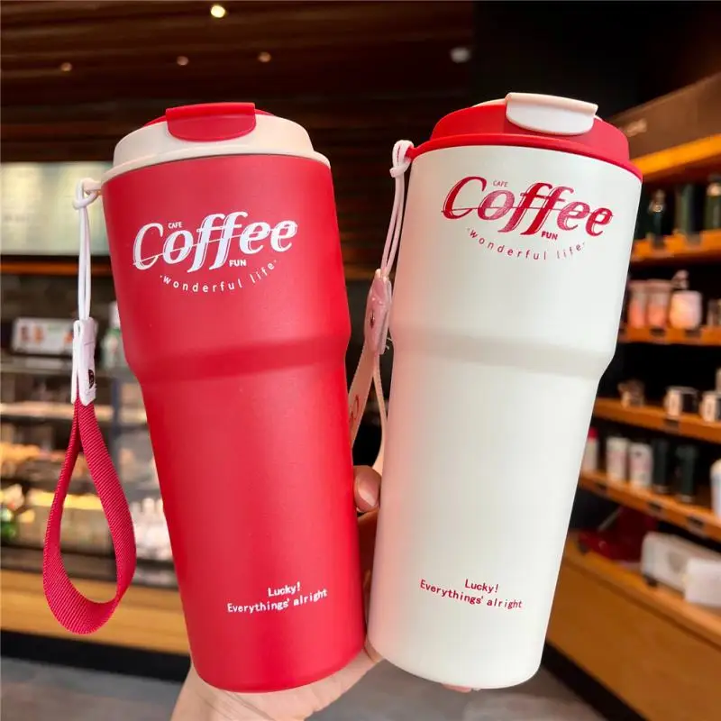 

Stainless Steel Coffee Mug 420ml/620ml Thermos Bottle New Fashion Double Coffee Cup Water Bottle Vacuum Flask Travel Tumbler