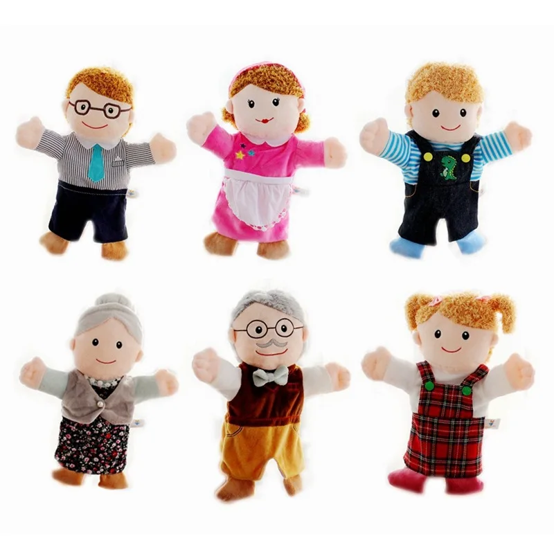 

Мультяшная семейная плюшевая кукла-марионетка, реквизит для обучения представлений в детском саду и школе, кукла-перчатка для Миссии семьи